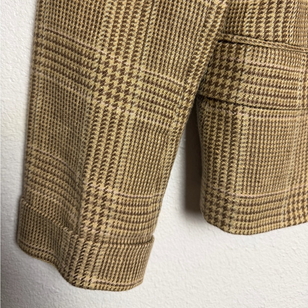 Lauren Ralph Lauren Glen Plaid Blazer Tan and Brown Size 12 - Picture 6 of 11